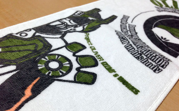 陶神オリバーマフラータオル2枚+缶バッジセット / タオル マフラータオル 陶神オリバー 缶バッジ ヒーロー ご当地 キャラクター / 瀬戸市 / IZZAO's WORKS [BBAO008]