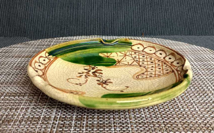 【瀬戸焼】織部5.5寸和皿 【愛窯工芸社】/ プレート 丸皿 皿 食器 和食器 / 瀬戸市 [BBAW006]