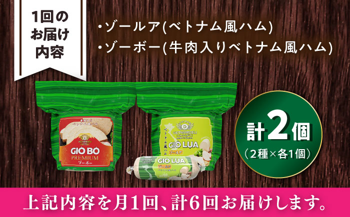 【全6回定期便】ベトナムハム 極旨2種セット / ハム はむ ベトナム ベトナム料理 / 瀬戸市 / 株式会社フードフォース [BBBE023]