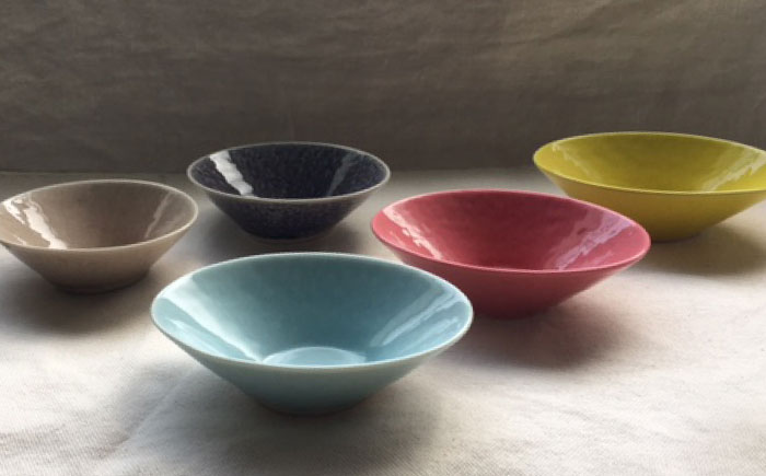 【瀬戸焼】オーバルミニボウル5色セット【まるたか水野コーポレーション】 / 食器 皿 取り皿 陶器 [BBBF002]