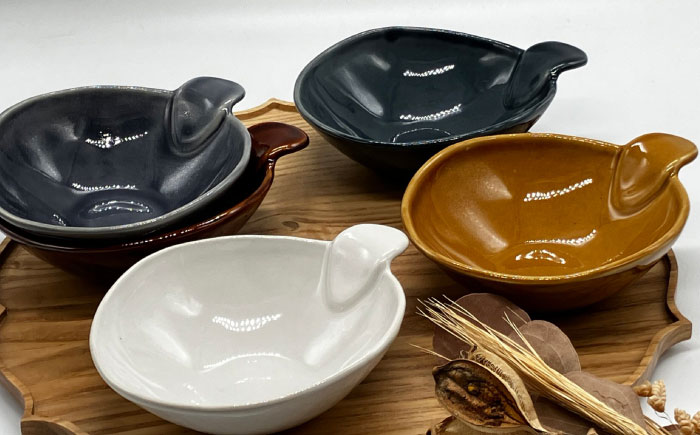 【瀬戸焼】片手ボウル5色セット【まるたか水野コーポレーション】 / 食器 皿 取り皿 陶器 [BBBF015]