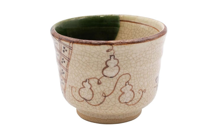 【瀬戸焼】織部瓢絵湯呑 煎茶5客揃(5個セット) 【山長陶苑】 / 湯呑 湯呑み 食器 和食器 / 瀬戸市 [BBBH050]