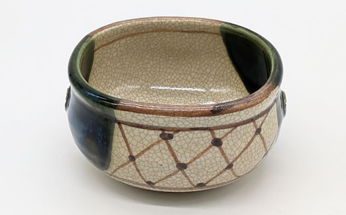 【瀬戸焼】織部印花四方小鉢ペア 2個セット 【山長陶苑】 / 小鉢 小皿 皿 食器 和食器 / 瀬戸市 [BBBH052]