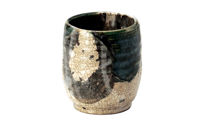 【瀬戸焼】古織部長湯呑 【山長陶苑】 / 湯呑 湯呑み 食器 和食器 / 瀬戸市 [BBBH055]