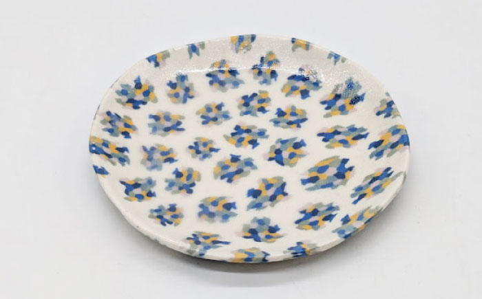 【瀬戸焼】練込豆皿 6枚揃 【山長陶苑】 / 豆皿 小皿 皿 食器 和食器 / 瀬戸市 [BBBH058]