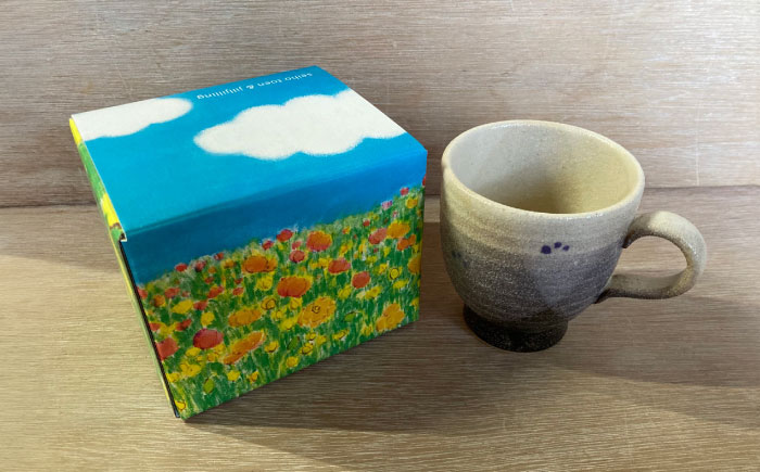 【瀬戸焼】酸化志野釉かけ分け柄　マグカップ【生宝陶苑】/ おうちカフェ やきもの ナチュラル [BBBW007]