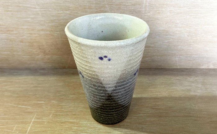 【瀬戸焼】酸化志野釉かけ分け柄 タンブラー 大【生宝陶苑】/ タンブラー コップ ビアグラス 陶器 器 [BBBW009]