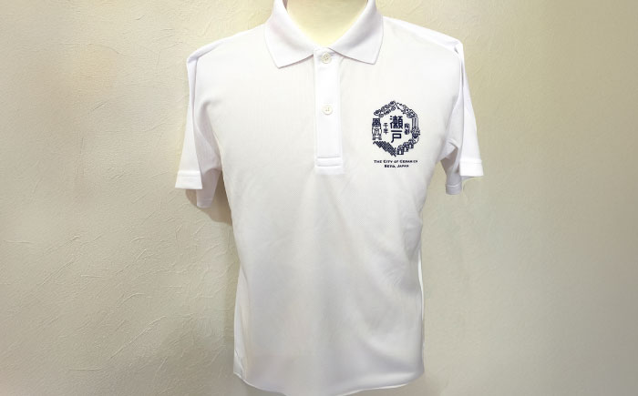 いいもんせともんポロシャツ(ホワイトM)＆トートバッグセット / ご当地 ポロシャツ トートバッグ 服  地元 ロゴ グッズ トート バッグ /瀬戸市/アイパック [BBCM010]