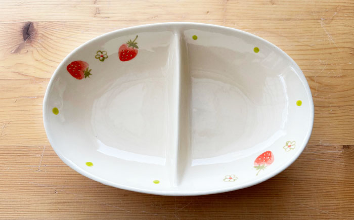 【瀬戸焼】子供用食器5点セット（いちご）贈答品対応【窯元SOUSEN】/食育 子育て ギフト [BBCQ002]