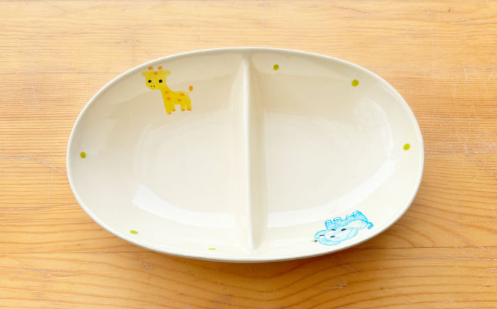 【瀬戸焼】子供用食器5点セット（動物）贈答品対応【窯元SOUSEN】/食育 子育て ギフト [BBCQ010]