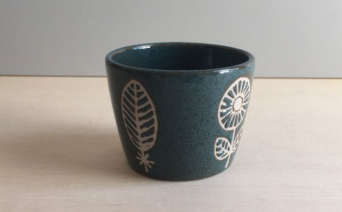 【瀬戸焼】 HANAtoHA フリーカップ 小 2個 (青) 【カネ三商店】 / 食器 小鉢 蕎麦猪口 ギフト / 瀬戸市 [BBDD030]