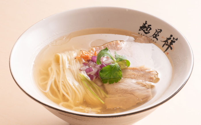 【全3回定期便】瀬戸豚の甘み広がる「贅沢中華塩そば」4袋 / 中華そば 麺 めん 塩そば / 瀬戸市 / 麺屋祥 [BBDU002]