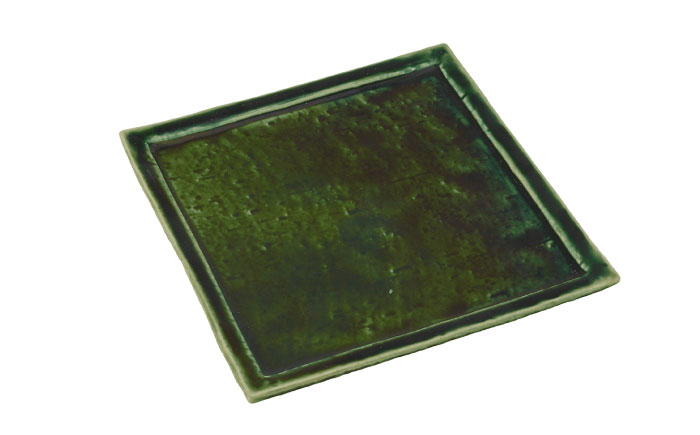 【瀬戸焼】6.0スクエアプレート 織部 2枚セット【ヤマハツクリタ株式会社】 / 食器 和食器 正角皿 スクエア皿/ 瀬戸市 [BBDV014] 織部