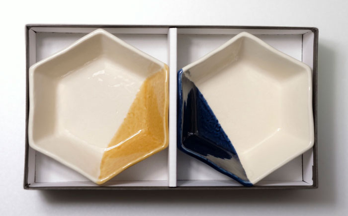 【瀬戸焼】 中鉢2個セット 黄彩・瑠璃 / 瀬戸市 / 【ｍ．ｍ．ｄ．】 / 食器 和食器 煮物鉢 おしゃれ [BBAC027]