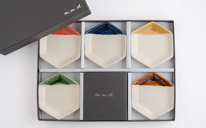 【瀬戸焼】 六角豆皿5枚セット 【m.m.d.】 / 食器 器 皿 和食器 豆皿 [BBAC030]