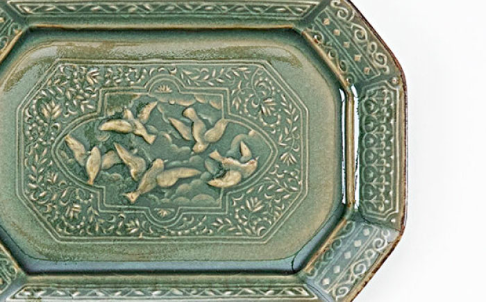 【瀬戸焼】 陽刻 クリムト-S 1枚 / 瀬戸市 / 【SUIYO】 / 食器 電子レンジ対応 皿 小皿 ギフト [BBAF006]