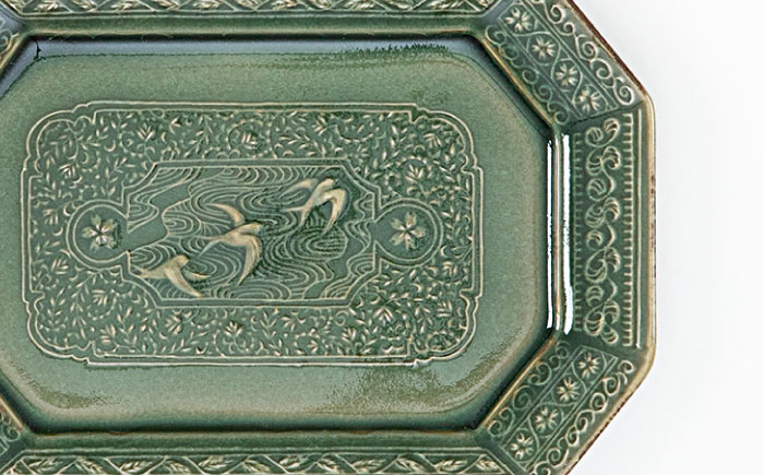 【瀬戸焼】 陽刻 クリムト-M 1枚 / 瀬戸市 / 【SUIYO】 / 食器 電子レンジ対応 皿 小皿 ギフト [BBAF007]