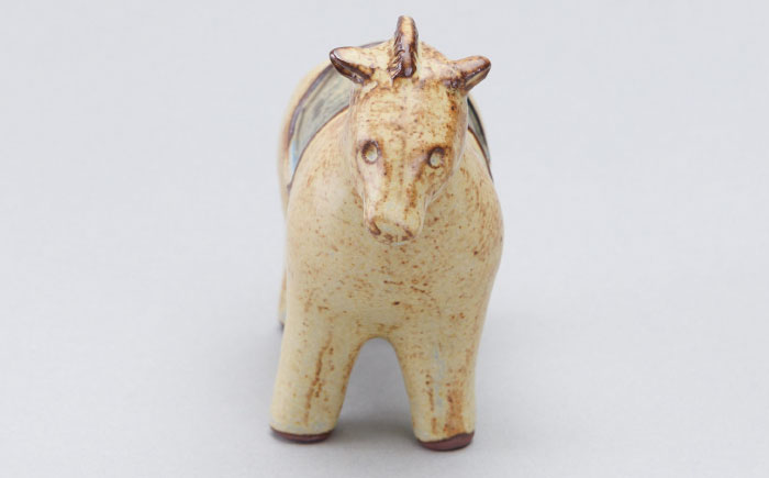 【瀬戸焼】オブジェ　木馬　黄色（D10）【かしわ窯】/ オブジェ インテリア 木馬  / 瀬戸市[BBAJ026]