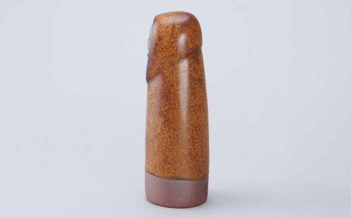 【瀬戸焼】ゆきんこ人形　赤茶（D86）【かしわ窯】/ オブジェ インテリア / 瀬戸市 [BBAJ030]