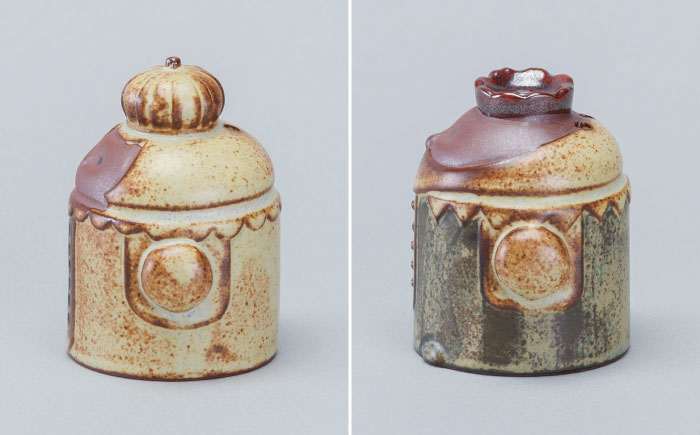 【瀬戸焼】 塩胡椒入れ 王様 王女 【かしわ窯】 / キッチン用品 保存容器 雑貨 ギフト / 瀬戸市 [BBAJ034]