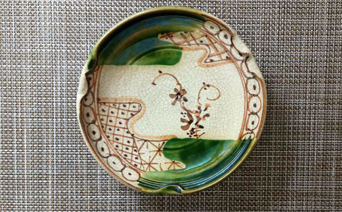 【瀬戸焼】織部5.5寸和皿 【愛窯工芸社】/ プレート 丸皿 皿 食器 和食器 / 瀬戸市 [BBAW006]