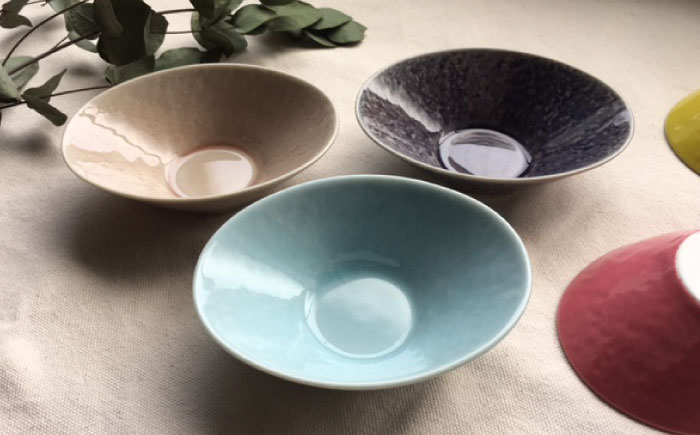 【瀬戸焼】オーバルミニボウル5色セット【まるたか水野コーポレーション】 / 食器 皿 取り皿 陶器 [BBBF002]