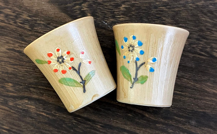 【瀬戸焼】一凛の花ビスク 片口切立酒器セット【まるたか水野コーポレーション】 / 徳利 お猪口 盃 陶器 [BBBF009]