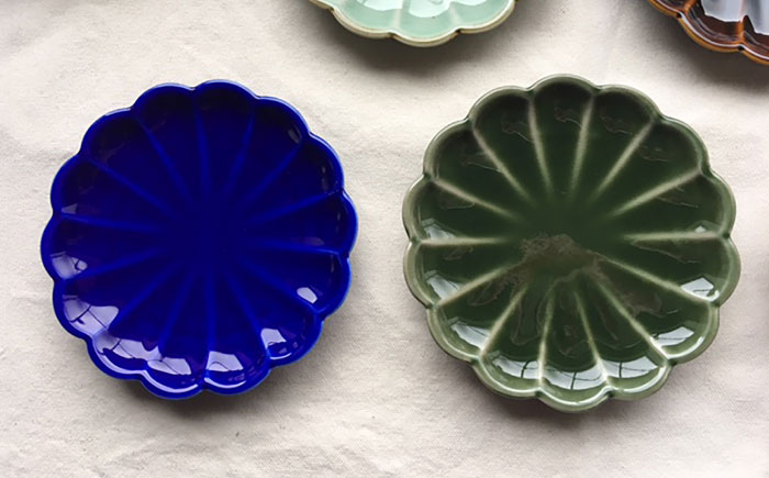 【瀬戸焼】菊型 プレート5色セット 15cm【まるたか水野コーポレーション】 / 食器 皿 取り皿 陶器 [BBBF010]