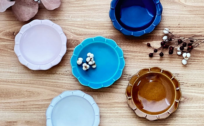 【瀬戸焼】 hana kosara 5色セット 【株式会社まるたか水野コーポレーション】 / 食器 小皿 プレート / 瀬戸市 [BBBF024]