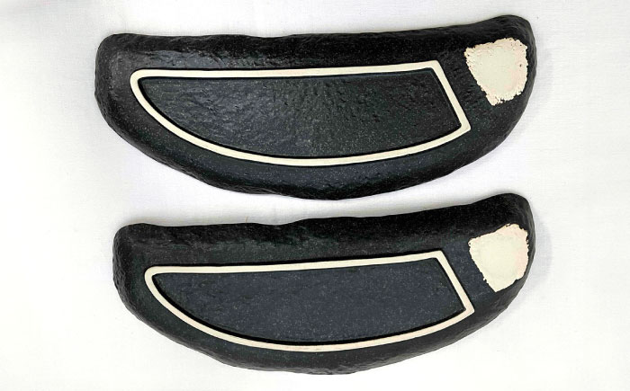 【瀬戸焼】 仕切り付き さんま皿 黒備前 4点セット 【まるたか水野コーポレーション】 / 食器 皿 和食器 陶器 / 瀬戸市 [BBBF030]