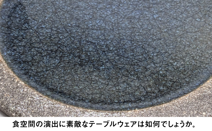 【瀬戸焼】タイル素材の器 ジークRICH窯変アイ22cm丸皿【山長陶苑】 / 焼き物 やきもの 皿 器 丸皿 [BBBH009]