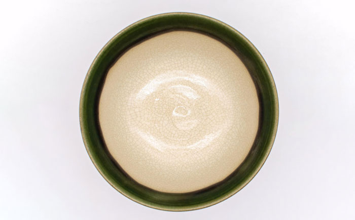 【瀬戸焼】織部竹絵飯碗 【山長陶苑】 / 碗 茶碗 ご飯茶碗 食器 和食器 / 瀬戸市 [BBBH051]