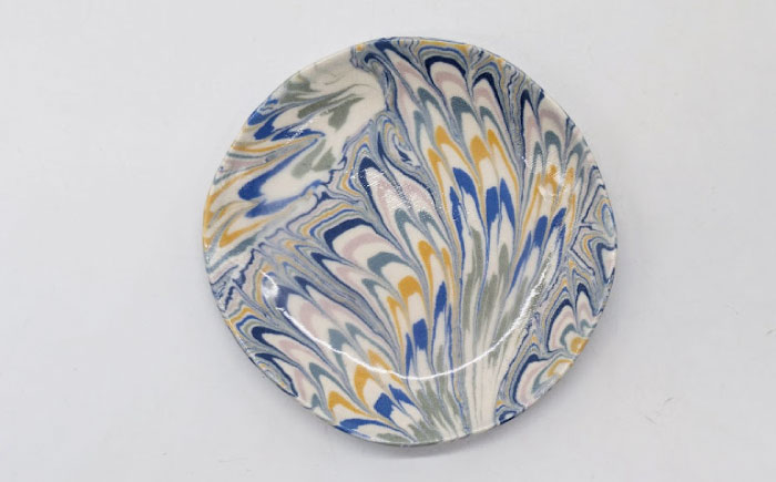 【瀬戸焼】練込豆皿 6枚揃 【山長陶苑】 / 豆皿 小皿 皿 食器 和食器 / 瀬戸市 [BBBH058]