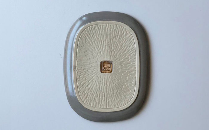 【瀬戸焼】wanohana中皿 2枚セット（灰）【株式会社カネ三商店】 / 皿 食器 ギフト プレゼント / 瀬戸市 [BBDD018] 灰