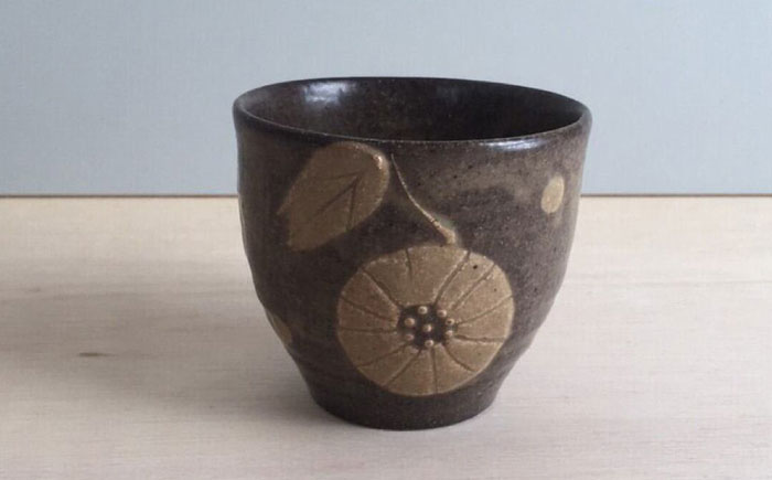 【瀬戸焼】 Ichirinka 一輪花マグ 2個 (茶) 【カネ三商店】 / 食器 マグカップ コーヒーカップ ギフト / 瀬戸市 [BBDD034]