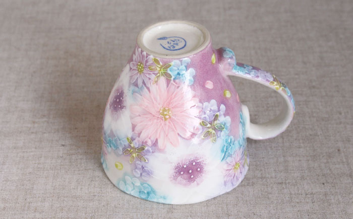 【瀬戸焼】「工房 ゆずりは」 色彩花 マグカップ 1個 【松本陶器株式会社】 / マグ 食器 コーヒーカップ ティーカップ / 瀬戸市 [BBDX014]