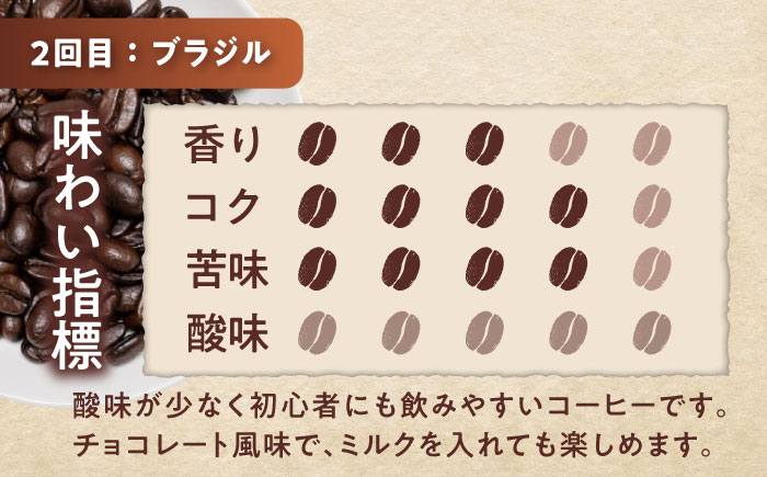 【全3回定期便】世界のコーヒー豆 おためし便(粉) / 珈琲 コーヒー / 瀬戸市 / Ｃｏｆｆｅｅ　ＳＡＫＵＲＡ [BBAB155] 粉