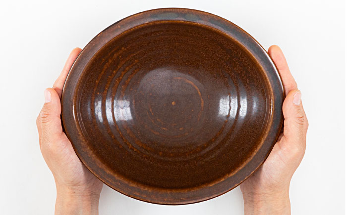 【瀬戸焼】 Kari 小豆 Lサイズ 1枚 / 瀬戸市 / 【SUIYO】 / 食器 電子レンジ対応 カレー皿 ギフト [BBAF004]