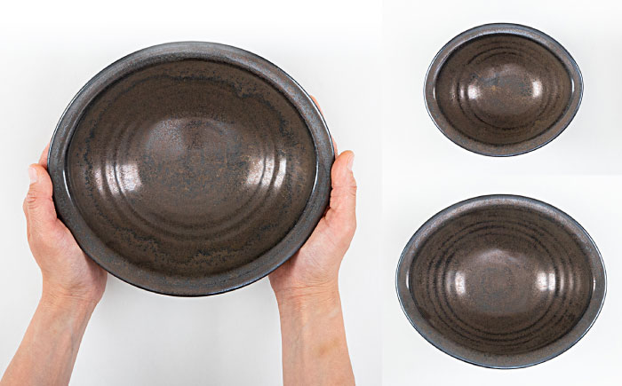 【瀬戸焼】 Kari 黒金 3サイズセット / 瀬戸市 / 【SUIYO】 / 食器 電子レンジ対応 皿 セット ギフト [BBAF012]