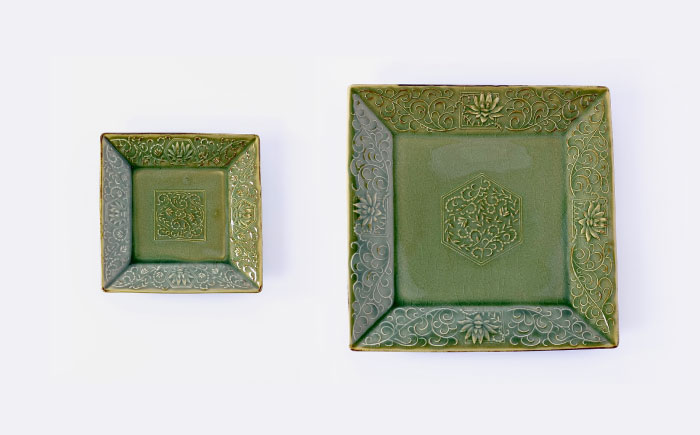 【瀬戸焼】 陽刻 フレーム 3セット / 瀬戸市 / 【SUIYO】 / 食器 電子レンジ対応 皿 セット ギフト [BBAF014]