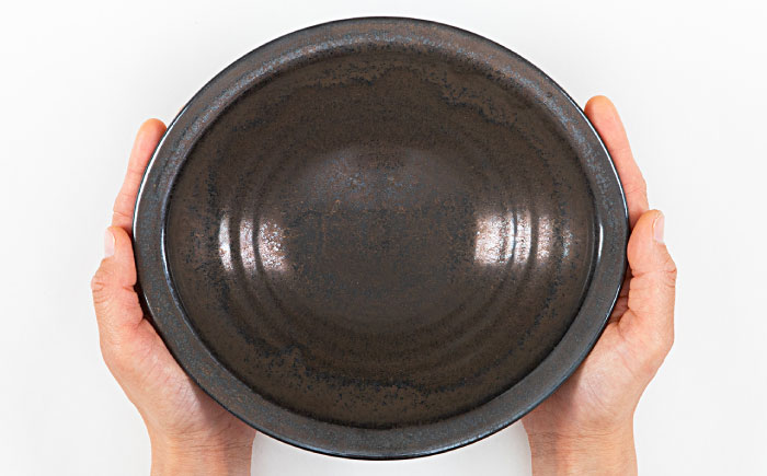 【瀬戸焼】Kari 黒金 Lサイズ 1枚 / 瀬戸市 / 【SUIYO】 / 食器 電子レンジ対応 カレー皿 ギフト [BBAF020]