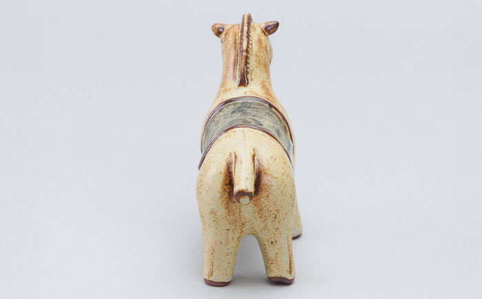 【瀬戸焼】オブジェ　木馬　黄色（D10）【かしわ窯】/ オブジェ インテリア 木馬  / 瀬戸市[BBAJ026]
