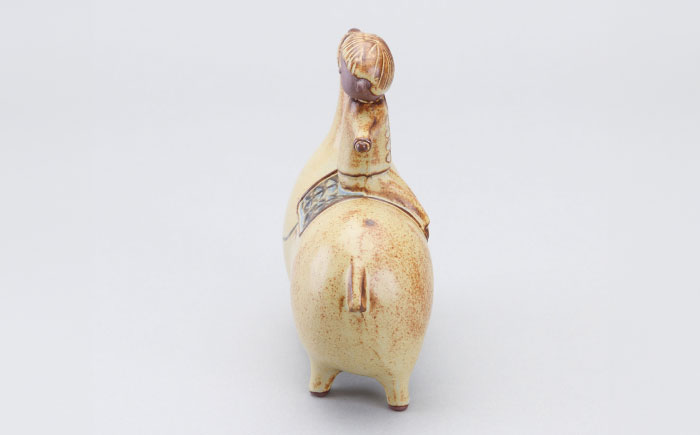 【瀬戸焼】 置物 馬に乗った少年 【かしわ窯】 / インテリア 雑貨 オブジェ ギフト / 瀬戸市 [BBAJ037]