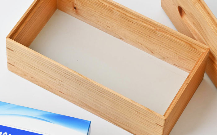 ティッシュケース ヤマザクラ(山桜) 1点 / 無垢材 シンプル インテリア / 瀬戸市 / トリックフォアトリート [BBAQ005]