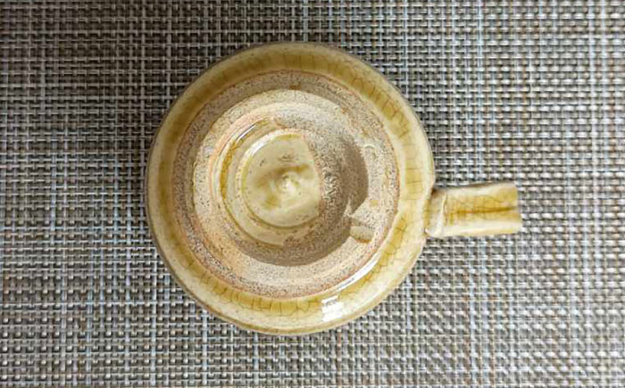 【瀬戸焼】黄瀬戸くし目マグ(大) 【愛窯工芸社】/ マグカップ コップ 食器 和食器 / 瀬戸市 [BBAW001]