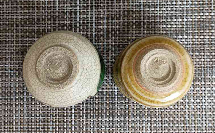 【瀬戸焼】織部・黄瀬戸ペアぐい呑 2個セット 【愛窯工芸社】 / コップ 酒器 ぐい呑み 食器 和食器 / 瀬戸市 [BBAW004]