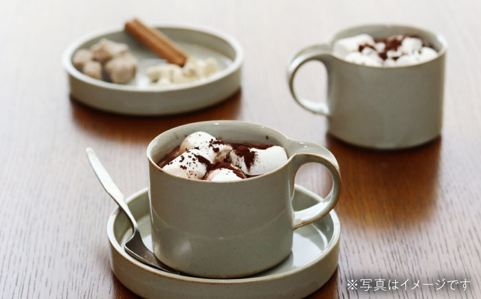 【瀬戸焼】モデラート カップソーサー グレー 【セラミック・ジャパン】 / 食器 カップ コップ ギフト プレゼント / 瀬戸市 [BBBC007]