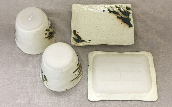 【瀬戸焼】たっぷり湯呑と菓子皿 ペアセット【まるたか水野コーポレーション】 / 食器 皿 取り皿 陶器 [BBBF006]