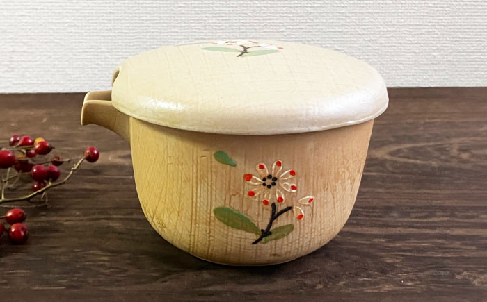 【瀬戸焼】一凛の花ビスク 片口丸型酒器セット【まるたか水野コーポレーション】 / 徳利 お猪口 盃 陶器 [BBBF008]