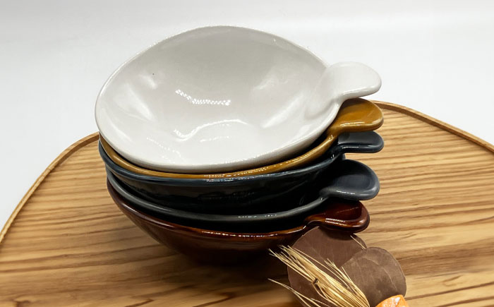 【瀬戸焼】片手ボウル5色セット【まるたか水野コーポレーション】 / 食器 皿 取り皿 陶器 [BBBF015]